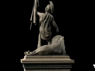 Statue Low-poly 3D model