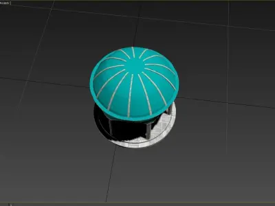 Glorieta center park model ready to unreal enginer 4  Free low-poly 3D model