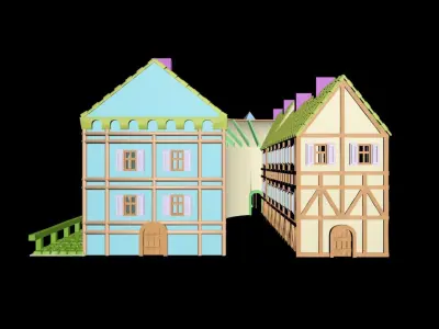 Medieval House 42 3D print model 3D model