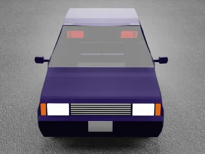 Mini Car Lowpoly Free low-poly 3D model