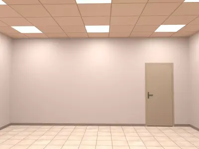 Industrial Room Low-poly 3D model