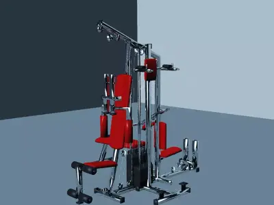 Bodybuilding gym equipment Free 3D model