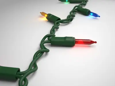 Strings Christmas Lights Low-poly 3D model