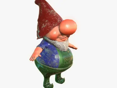 Garden Gnome Low-poly 3D model