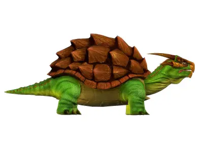 3Dfoin - Dragon Turtle Low-poly 3D model