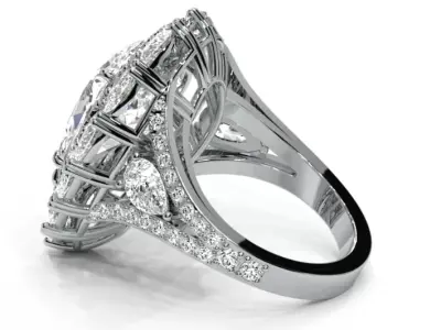 Luxury Pear ring 3D print model