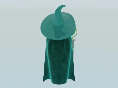 Cartoon character - Druid frog 3D model