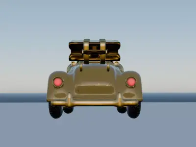 Vintage Military Jeep High Quality 3D Model  Low-poly 3D model