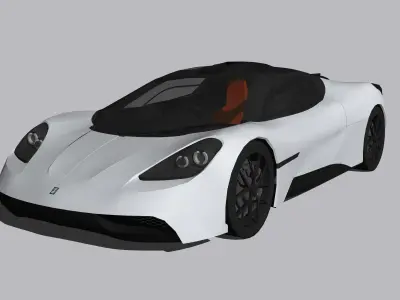 Gordon Murray GMA T 50 2023 Low-poly 3D model
