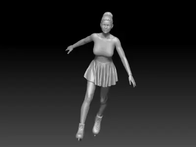figure skating girl 1 3D print model