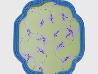 Clara Frame By Anthropologie in Blue 3D model