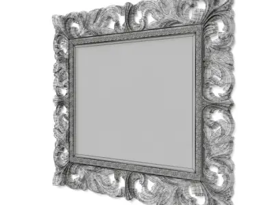 Italian luxury classic  frame with mirror 3D model