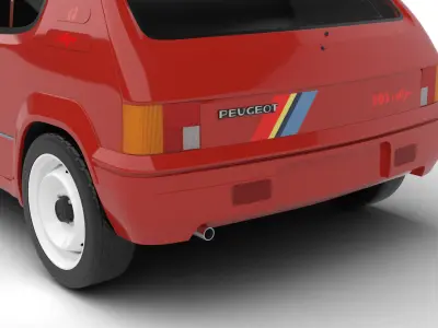 Peugeot 205 Rallye 1 3 1991 3d model 3D model