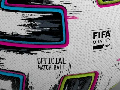 Uniforia Official Euro 2020 Match Ball Low-poly 3D model