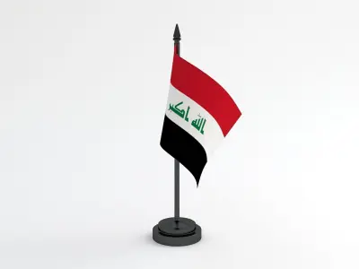 Table Flag Iraq 3D model