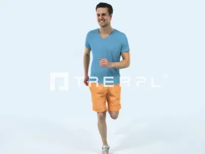 Virtue 02K Running Jogging Football Sports Man Low-poly 3D model purchase