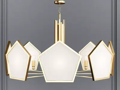 ANKE LUXURY BRASS CHANDELIER 3D model