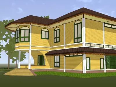 House in Colonial style 3D model