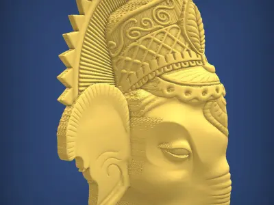 Carved panel painting STL 3D print model