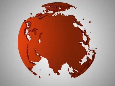 Globe Shell Brown 3D model