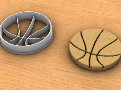 Basketball Coockie Cutter 3D print model