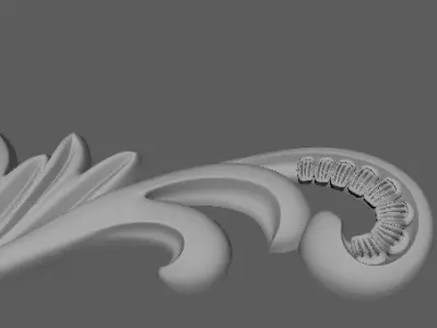 Central decor ornament for furniture 3D model 743