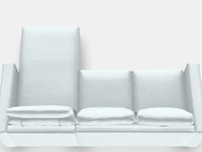 VIMLE 3-seat sofa with chaise longue 1 Low-poly 3D model