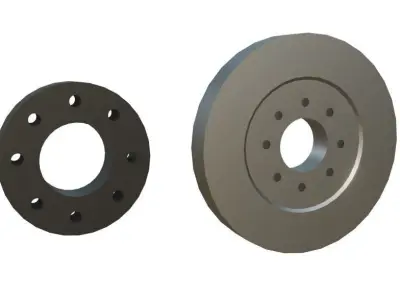 Spacer and Adapter Low-poly 3D model