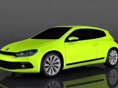 Volkswagen Scirocco Low-poly 3D model