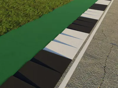 Track Kerb - Array and Curve Modifier - Silverstone Style 3D model