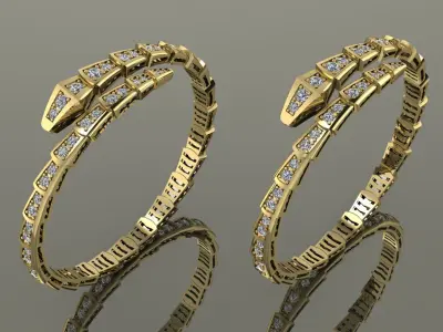 Serpenti Bvlgari Snake Bracelet 3D print model