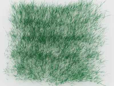Animated Patch of Grass Low-poly 3D model
