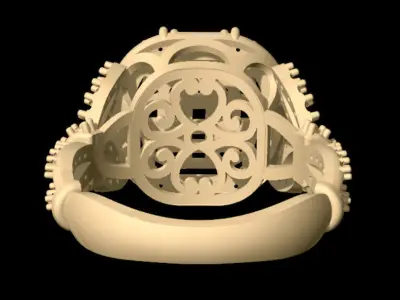 Luxury Jewelry Ring BRG 3D print model