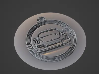 Car Pendant Medallion 3D print model 9