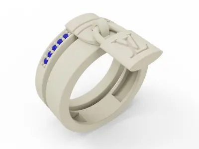 louis vuitton ring 3D print model