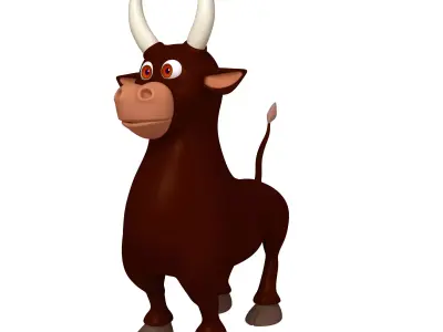 Bull Cartoon 3D model