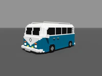 Voxel Kombi  Low-poly 3D model