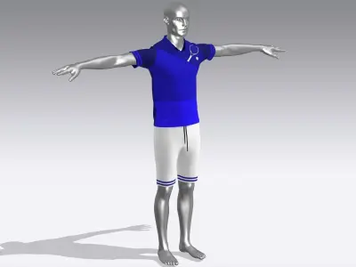 Tennis Player Uniform Low-poly 3D model