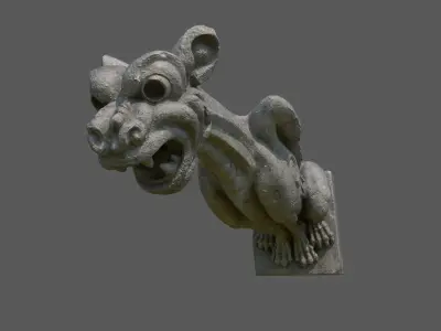 Gargoyle04 Low-poly 3D model
