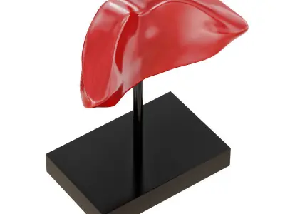 Figurine red lips 3D model
