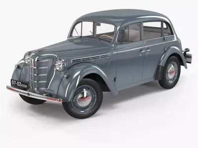 Moskvich-401 old car 3D model