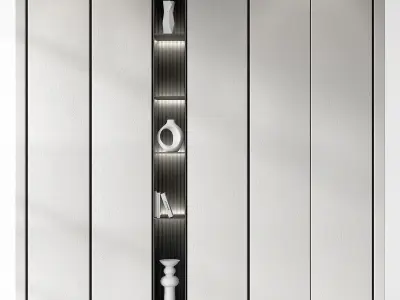 Modern Cabinet composition Wardrobe kit 3 color options 3D model