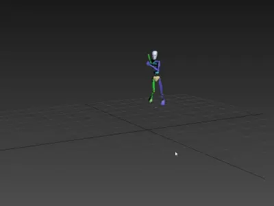 Running 4 person 3D model