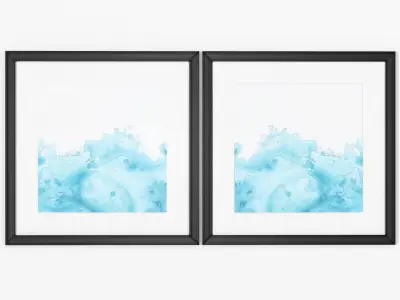 Art Frams 103- Teal Marble 1 3D model