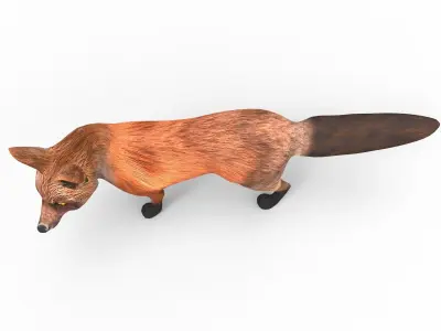 3D Fox rigged Model Low-poly 3D model