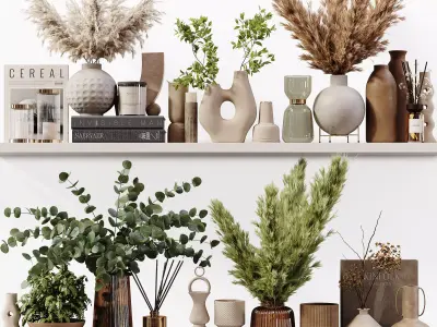 Decorative Set 164 Low-poly 3D model