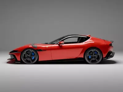 Ferrari 12 Cilindri Competizione Concept Low-poly 3D model