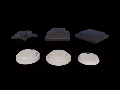 podium set 02 3D model