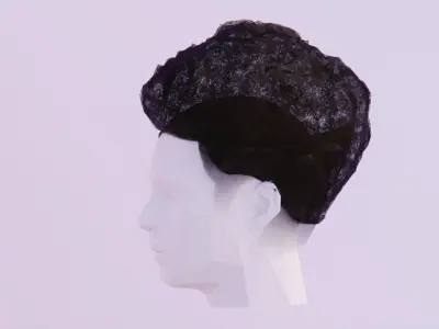 Nappy Afro Low-poly 3D model