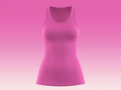 Women Sport Top Women Workout Tank Top 3D model